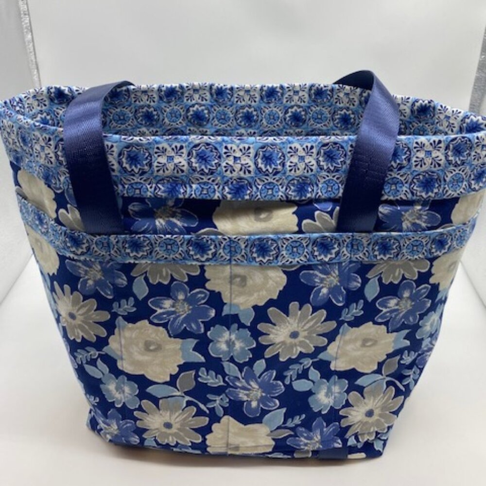 Blue  Floral Tote